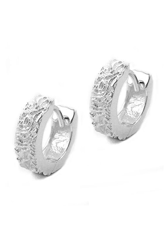 HINGED HOOP EARRINGS SILVER 925