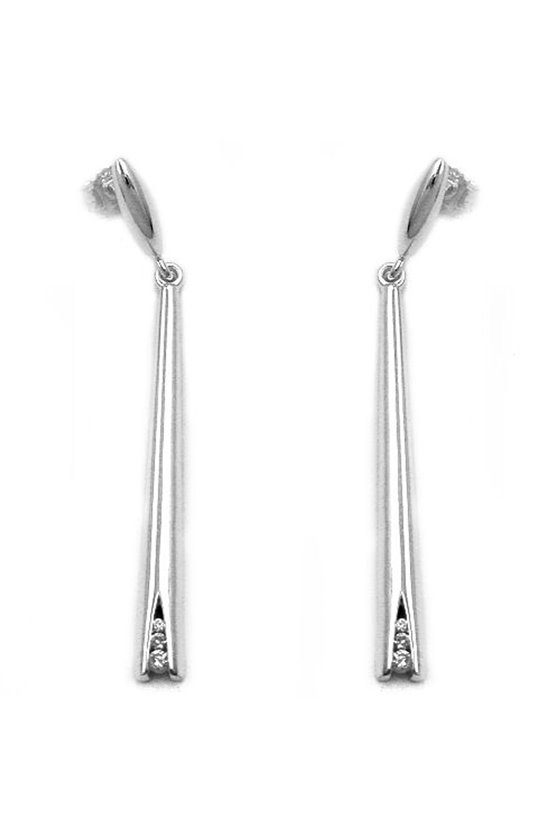EARRING STUD ZIRCONIA SILVER 925