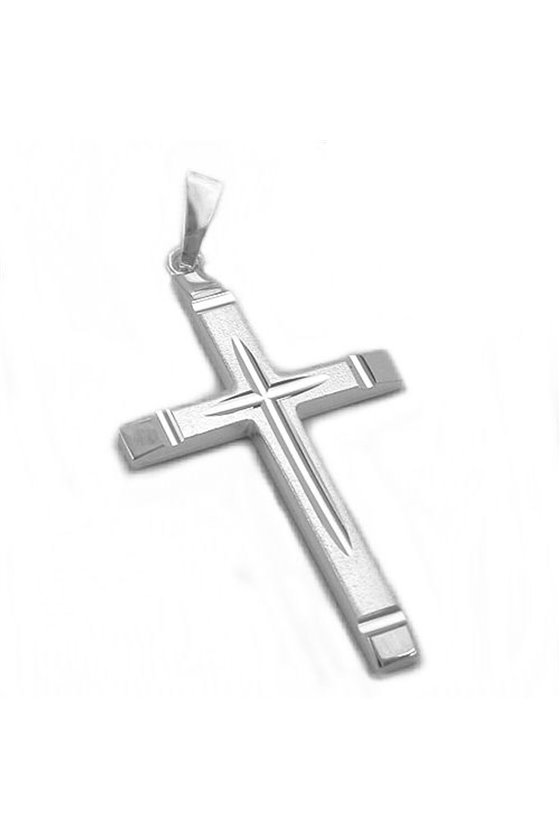 PENDANT CROSS DIAMOND CUT SILVER 925