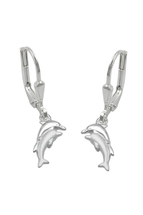 EARRINGS LEVERBACK DOLPHINS SIVER 925