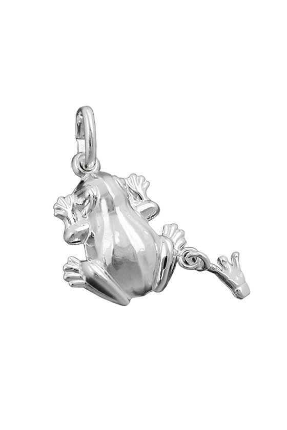 PENDANT FROG WHITH CROWN SILBER 925