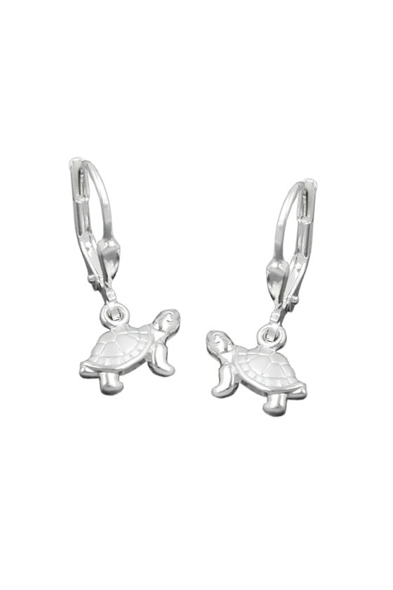 EARRINGS LEVERBACK TURTLES SILVER 925