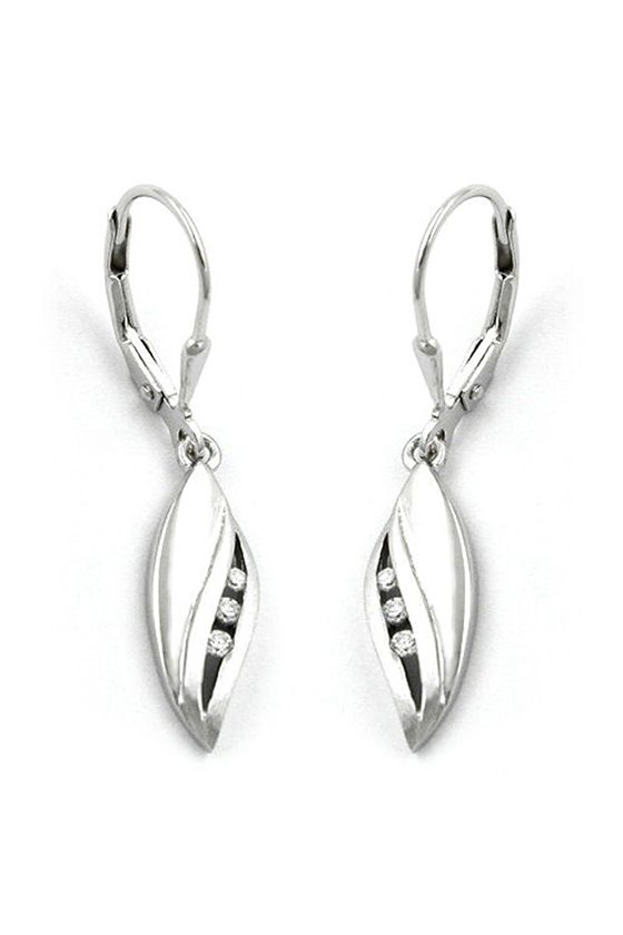 LEVERBACK EARRINGS ZIRCONIA SILVER 925