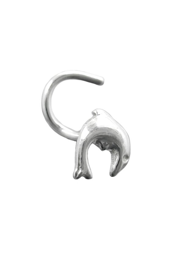 NOSE SCREW SPRINGING DOLPHIN SILVER 925