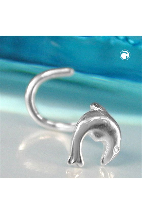 NOSE SCREW SPRINGING DOLPHIN SILVER 925