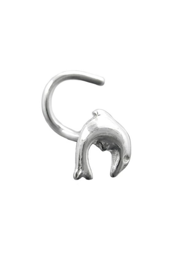 NOSE SCREW SPRINGING DOLPHIN SILVER 925