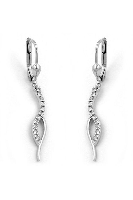LEVERBACK EARRINGS ZIRCONIA SILVER 925