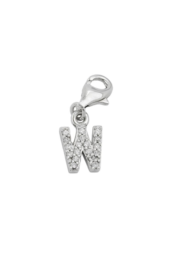 PENDANT CHARM LETTER W SILVER 925