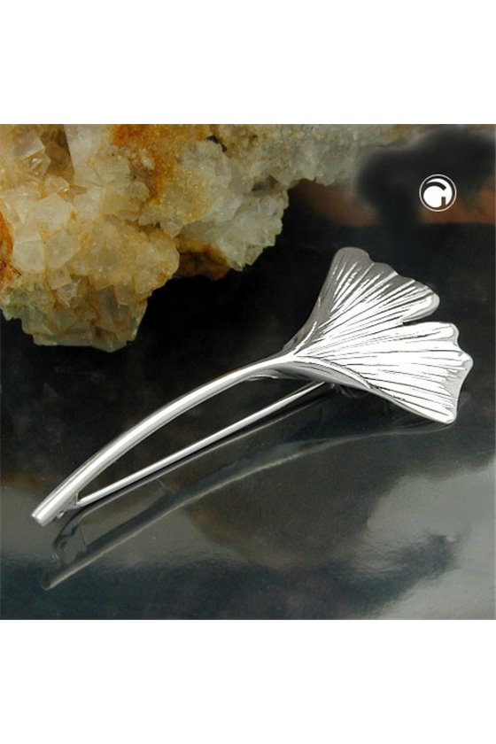 BROOCH GINKGO LEAF SILVER 925