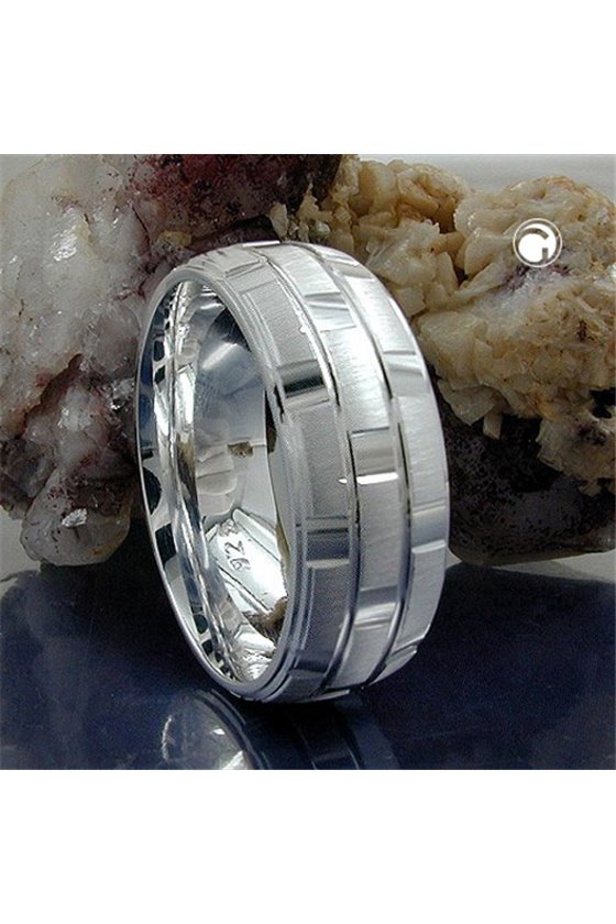RING MATT AND SHINY SILVER 925