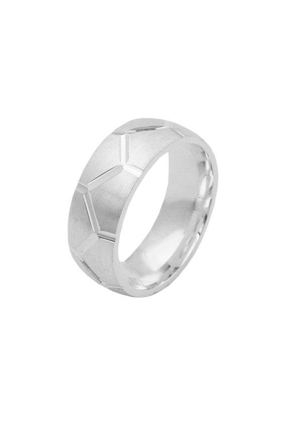 RING HONEYCOMB PATTERN SILVER 925