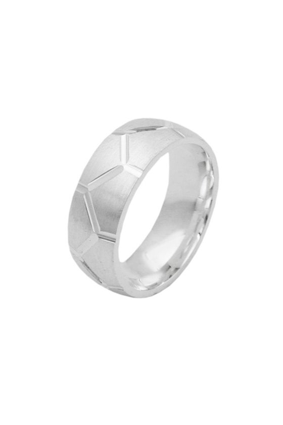 RING HONEYCOMB PATTERN SILVER 925