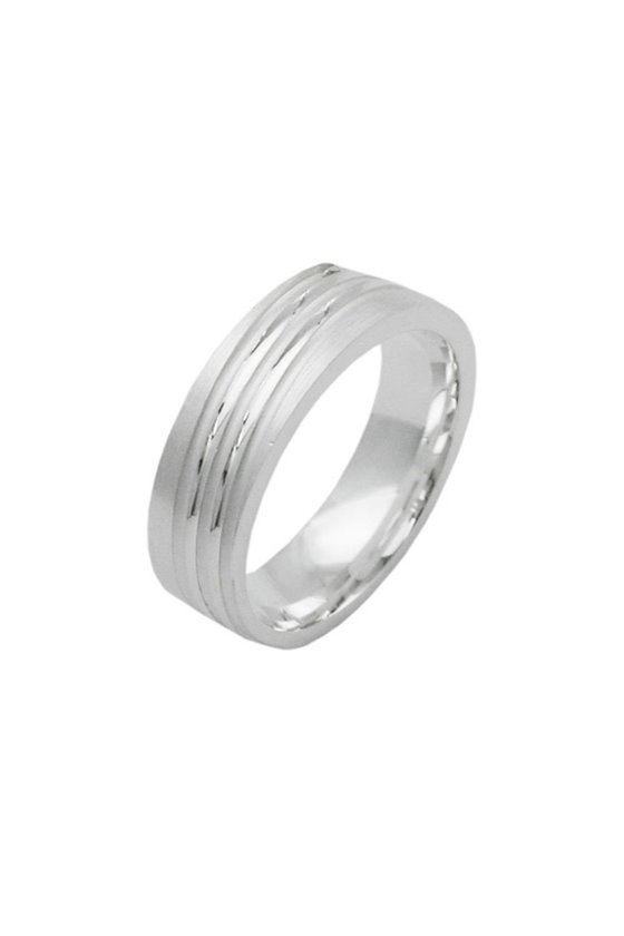 RING DIAGONAL LINES SILVER 925