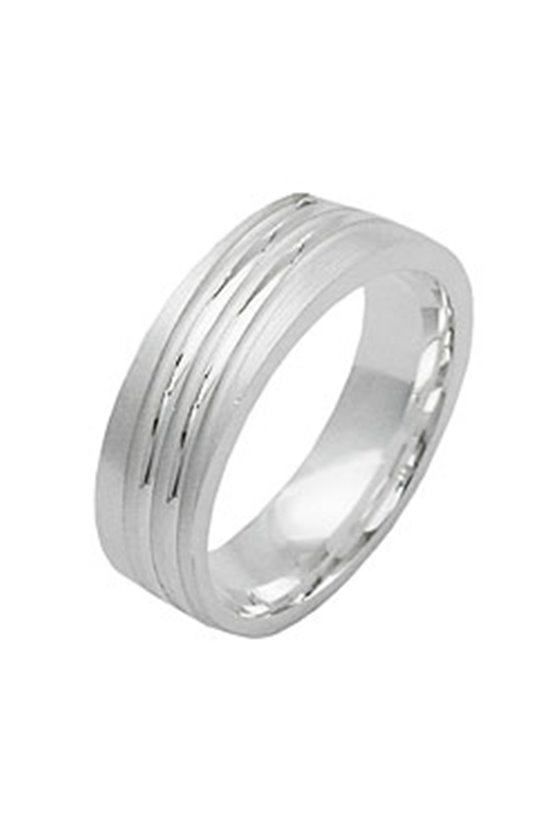 RING DIAGONAL LINES SILVER 925