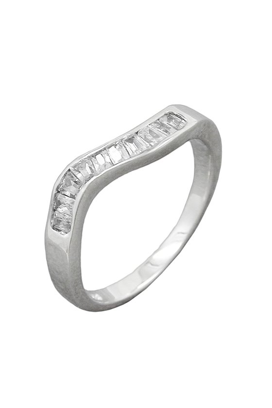 RING 10 ZIRCONIA CRYSTALS SILVER 925