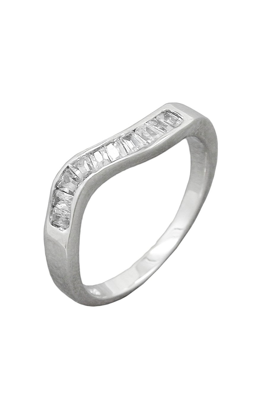 RING 10 ZIRCONIA CRYSTALS SILVER 925