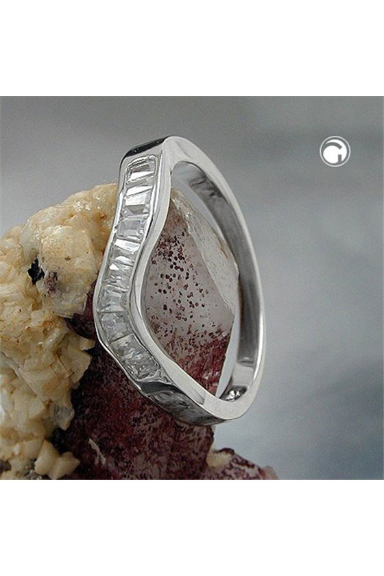 RING 10 ZIRCONIA CRYSTALS SILVER 925