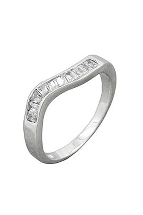 RING 10 ZIRCONIA CRYSTALS SILVER 925
