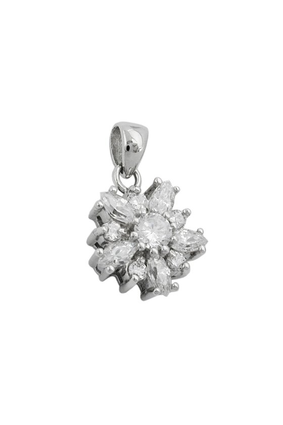 PENDANT FLOWER ZIRCONIA SILVER 925
