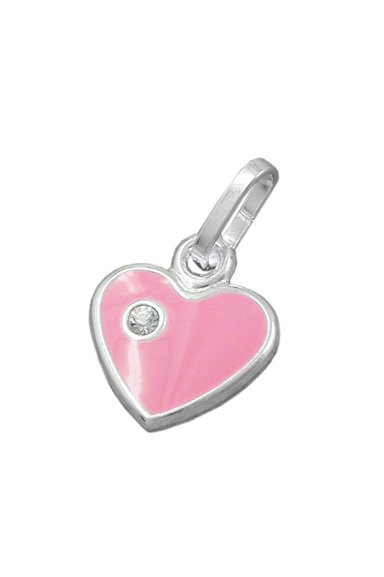 PENDANT PINK HEART SILVER 925