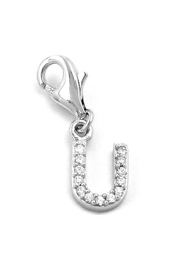 PENDANT CHARM LETTER U SILVER 925