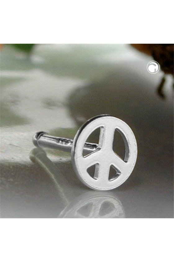 NOSE STUD-BONE PEACE SILVER 925