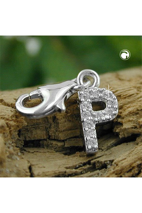 PENDANT CHARM LETTER P SILVER 925