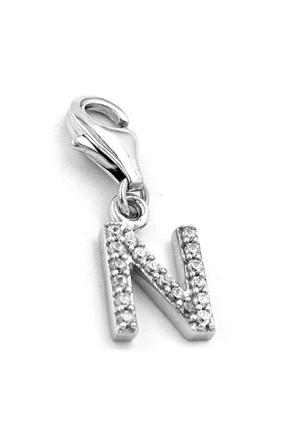PENDANT CHARM LETTER N SILVER 925