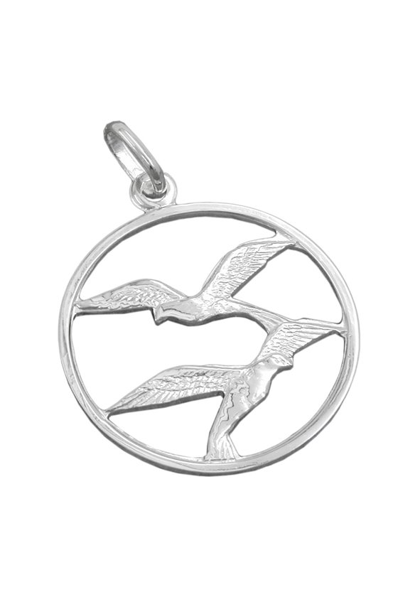 PENDANT 2 FLYING BIRDS,SILVER 925