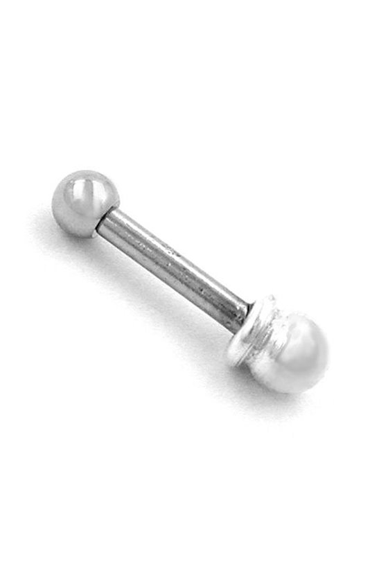 NAVEL/ BELLY BAR STEEL SILVER 925