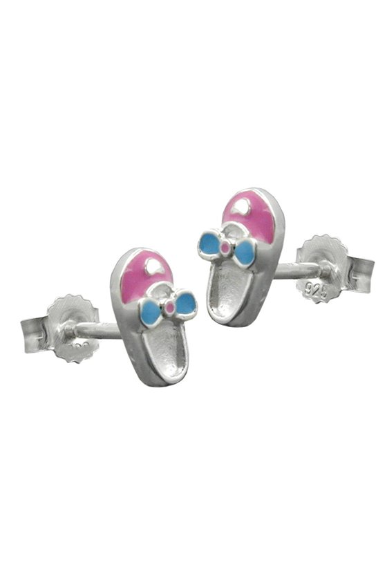 STUDS SLIPPER PINK-LIGHT BLUE SILVER 925