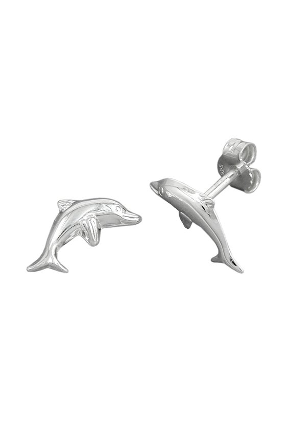 EARSTUDS LEAPING DOLPHIN SILVER 925