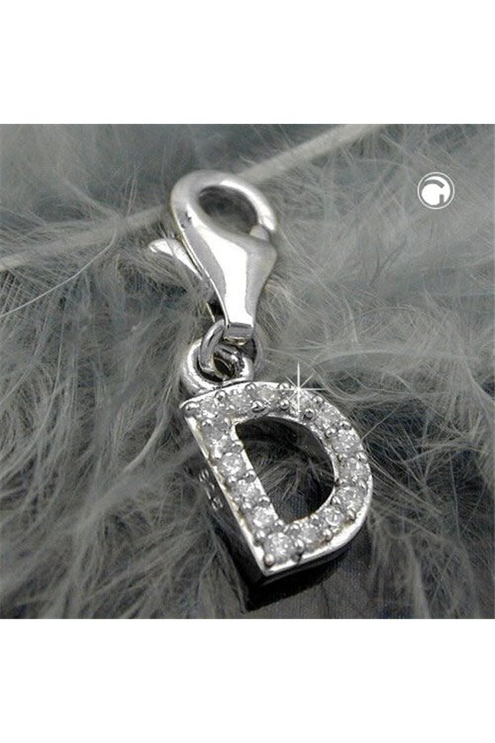 PENDANT CHARM LETTER D SILVER 925