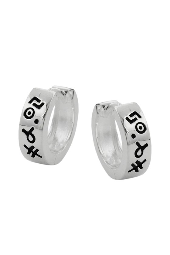 HOOPS HINGED SLEEPER EARRINGS SILVER 925