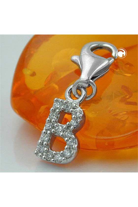 PENDANT CHARM LETTER B SILVER 925