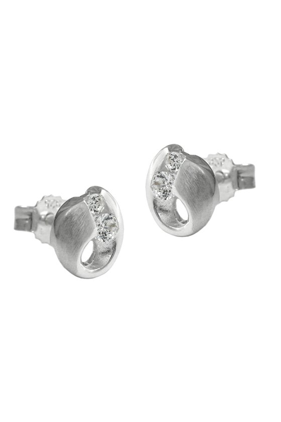 STUD EARRINGS ZIRCONIA SILVER 925