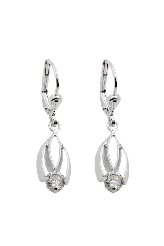 LEVERBACK EARRINGS ZIRCONIA SILVER 925