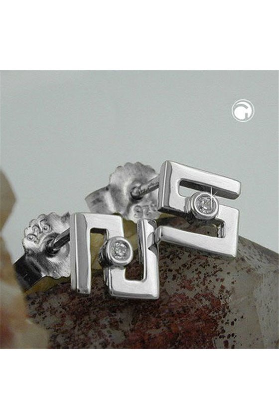 STUDS ZIRCONIA WHITE SILVER 925