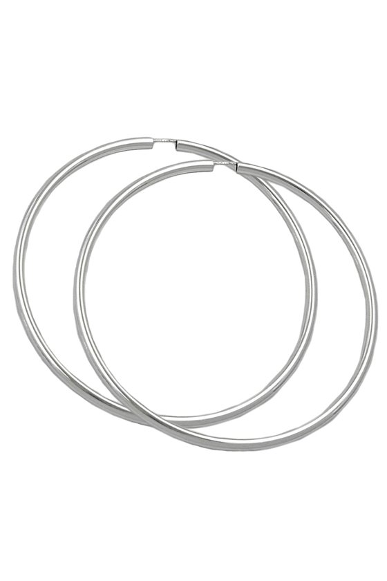 HOOP EARRINGS 70MM SILVER 925