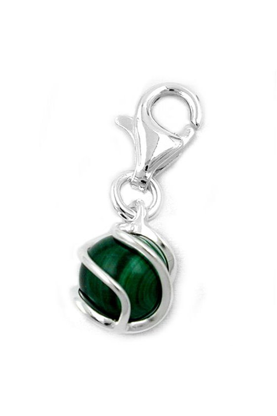 PENDANT CHARM MALACHITE SILVER 925