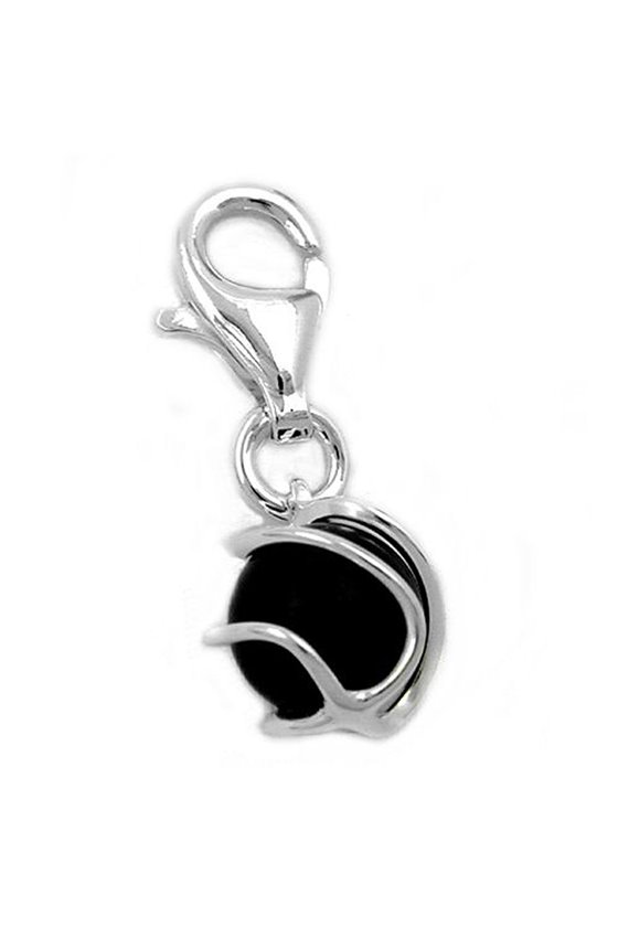 PENDANT CHARM ONYX 6MM SILVER 925