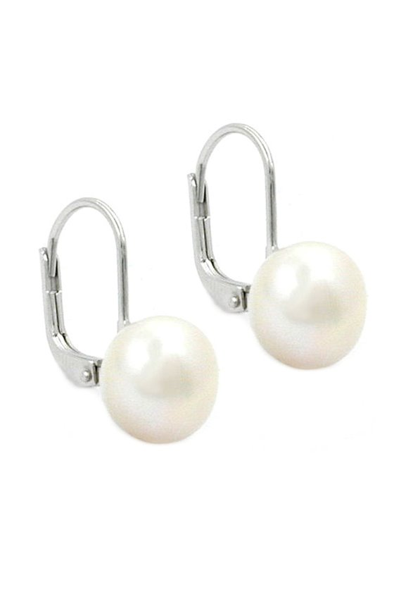 EARRINGS PEARL 9MM SILVER 925