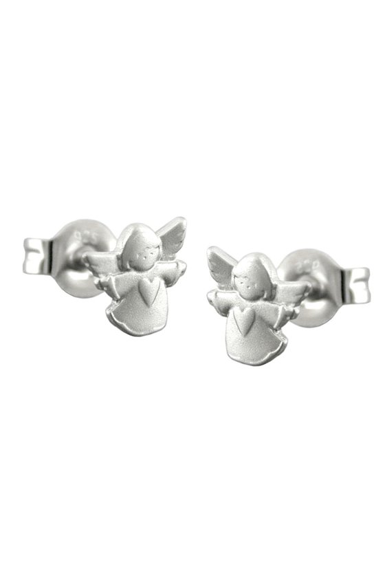 STUD EARRINGS FLYING ANGEL SILVER 925