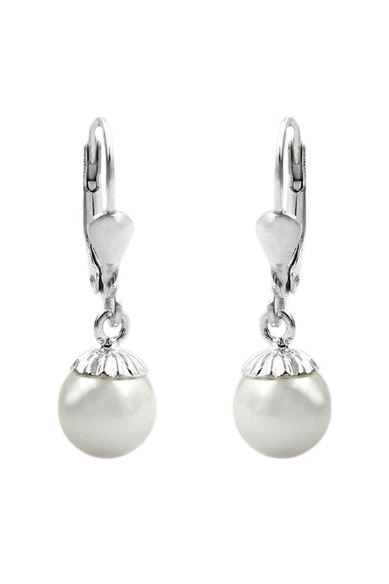 LEVERBACK EARRINGS BEAD SILVER 925