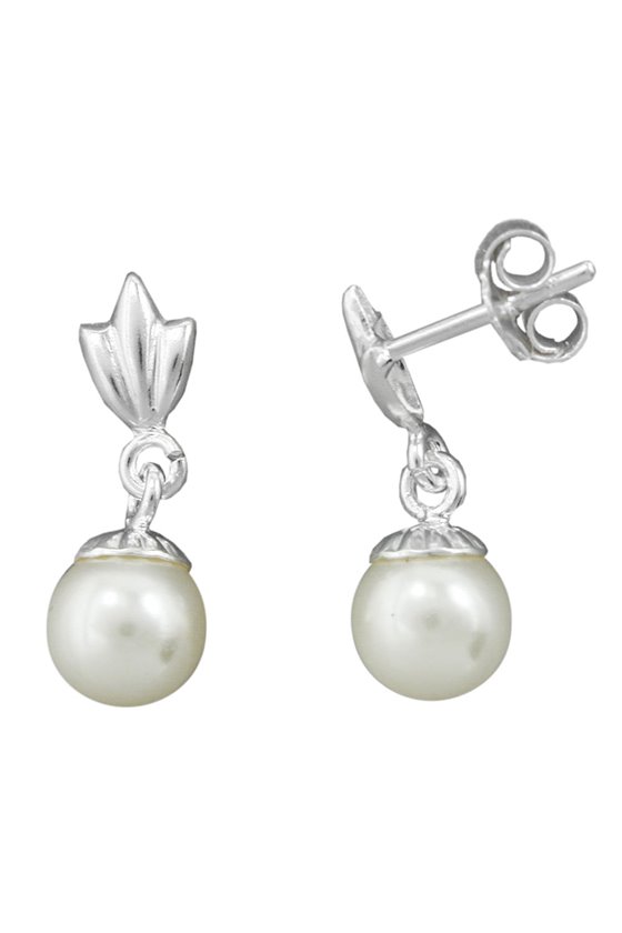 STUD EARRINGS BEADS 7MM SILVER 925