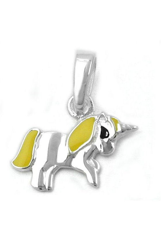 PENDANT UNICORN YELLOW SILVER 925