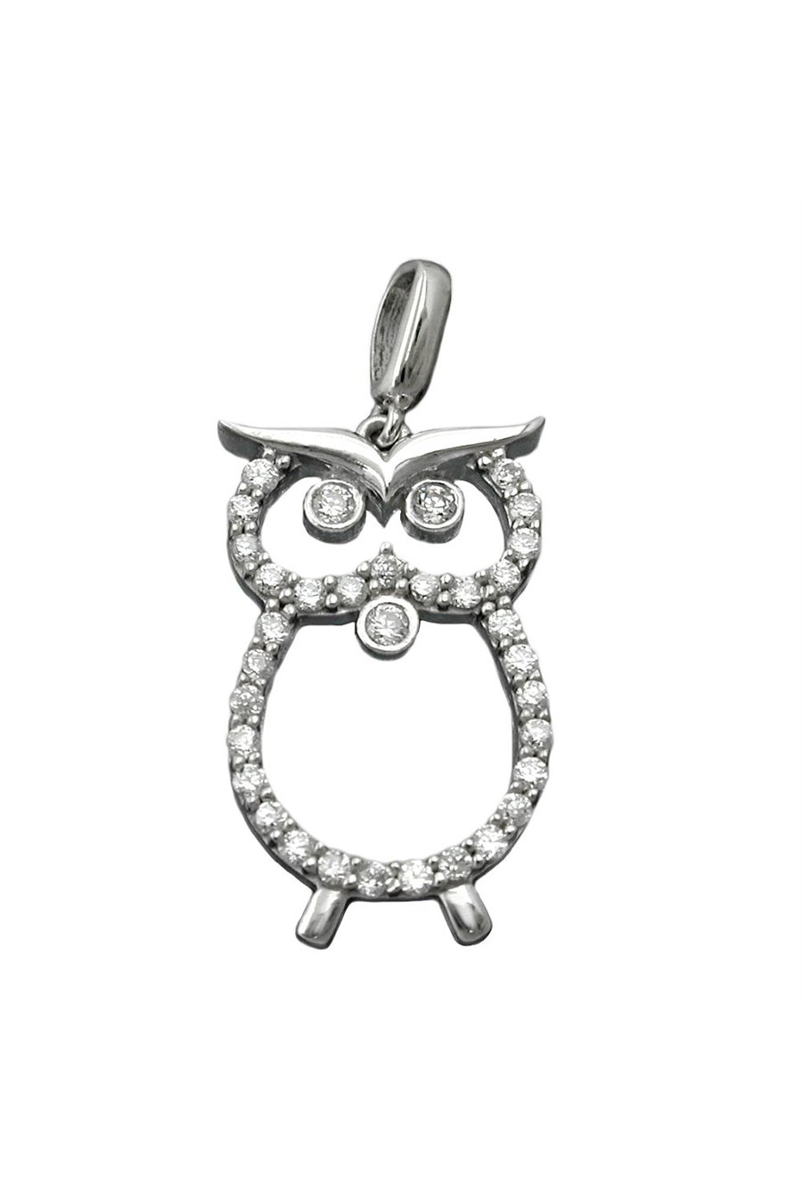 PENDANT OWL WITH ZIRCONIA SILVER 925