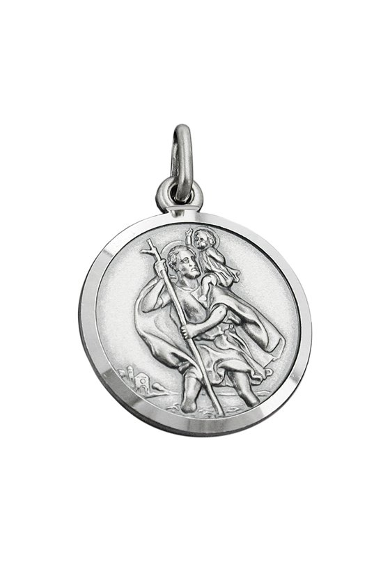 RELIGIOUS MEDAL SAINT CHRISTOPHER SILVER 925
