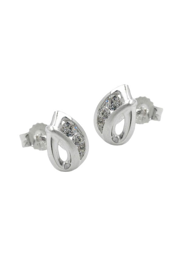 STUD EARRINGS ZIRCONIA SILVER 925