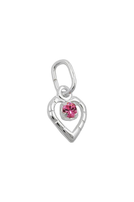 PENDANT GLASS-STONE PINK SILVER 925